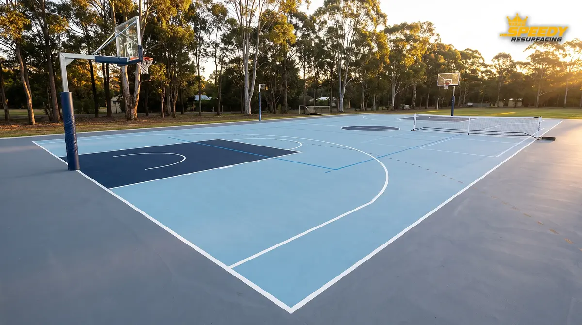 Multi-Sport Court Colour Design: How to Balance Basketball, Pickleball, Netball, and Tennis Layouts